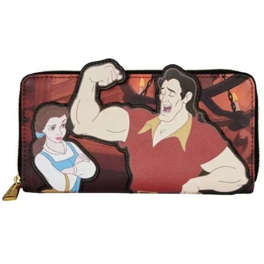 Loungefly Disney Beauty And The Beast‎ Gaston Villains Scene Zip Around Wallet